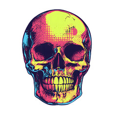 skull illustration png transparent background