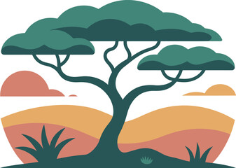 vector illustration of a tree
