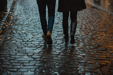 Soulmates bonding in a cozy romantic winter moment, close up of loving couple, generative ai