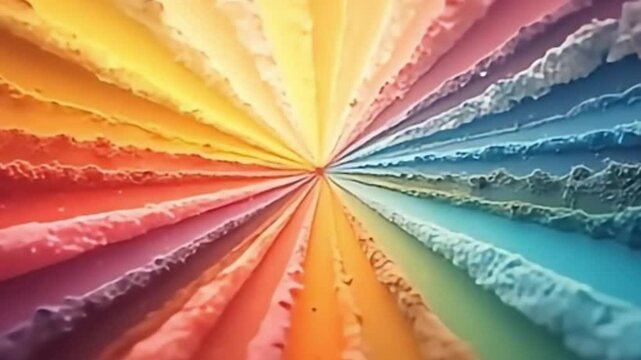 Vintage rainbow shard rays loop motion in vector style background animation for creative design and VJ use

