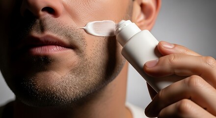 Cosmetic Cream Mockup Skin Care Routine for Men's Grooming and Healthy Skincare