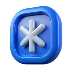 Obraz premium 3D Blue Bluetooth Icon Clean Plastic Style