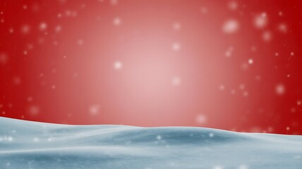 Red and White Winter Wonderland Background: Festive Christmas Scene