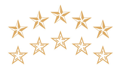 five stars customer rating, 5 stars feedback review satisfaction for websites and apps vector illustraion