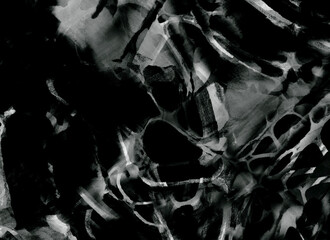 Grunge noisy grainy deep abstract background with colorful textured shapes in black & white. Trendy edgy design for music, digital art, posters