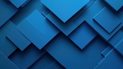 Fototapeta premium Abstract blue and white tiled wall with geometric line patterns for a futuristic digital design