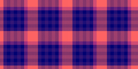 Vibrant coral and navy plaid pattern. Perfect for textile design, fashion, websites, or as a background texture.  This seamless, geometric design offers a modern, stylish feel.