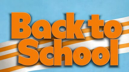 Back to school text animation for educational content, school promotions, teacher resources, and back-to-school marketing campaigns. Animated typography with vibrant colors and dynamic motion. - Powered by Adobe