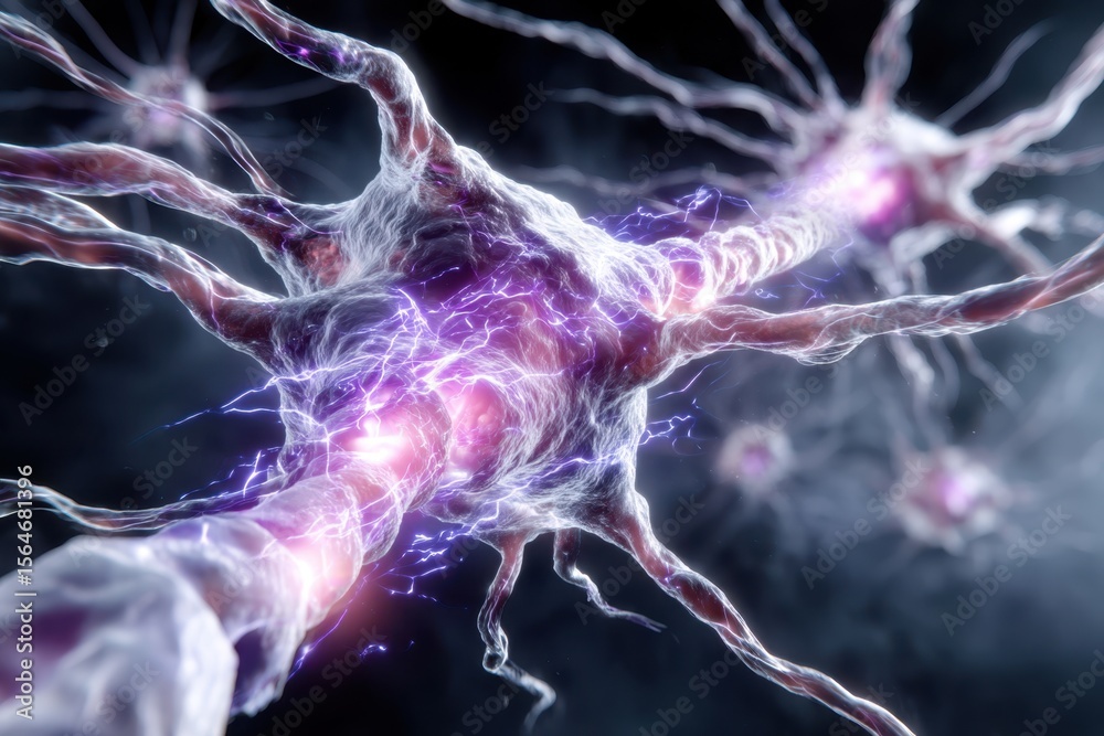 Poster neurons transmitting signals in a dynamic display of connectivity and energy