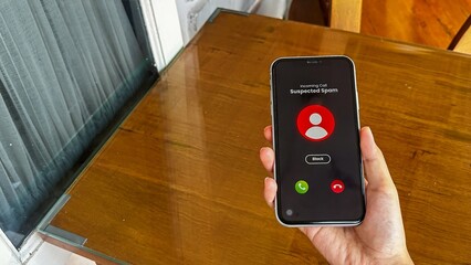 Suspected Spam Call on Smartphone
