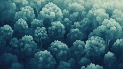 Aerial view of trees in a dense forest