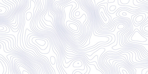 Topography wave line grid map. blue wave line geography landscape Topo contour map on white background. Geographic mountain relief diagram line wave carve pattern.