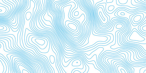 Abstract blue topographic lines on a green background. blue line waves topographical design. Geographic mountain contours Vector Illustration.
