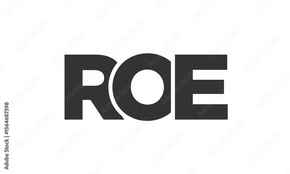 Fototapete ROE logo design template with strong and modern bold text. Initial based vector logotype featuring simple and minimal typography. Trendy company identity.