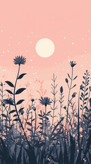 Cute minimal background card 