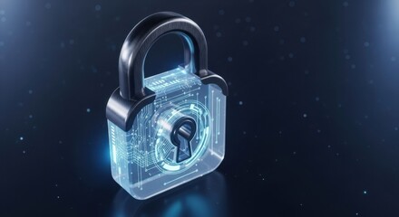 Digital Security Lock Protecting Sensitive Data Online