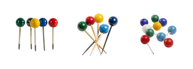 Colorful LollipopLike Objects Arranged in Different Groupings on a transparent background