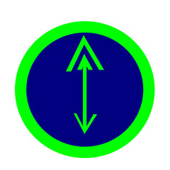 Road sign with arrow