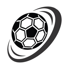 Fototapeta premium Vector Football with Fire Trail and Grunge Effect, Dynamic Soccer Ball and Football Icon Set with Motion Effects On White Background