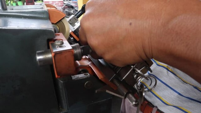 duplicate key making tool used by locksmiths
