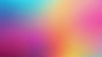 Obraz premium A soft abstract background with blurred gradients of pink, purple, orange, yellow, and blue creates a vibrant and modern design