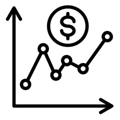 Stock Ticker  Icon Element For Design