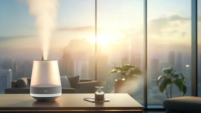 Modern diffuser in bright minimalist office