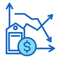 Price Volatility  Icon Element For Design