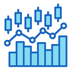 Trading Volume Bars  Icon Element For Design
