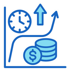 Interest Rate Curve  Icon Element For Design