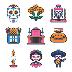 vector Happy New Year Celebrating 2025 in Latin letters , Christmas Decoration Items Santa Claus