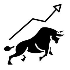 Bull Market  Icon Element For Design
