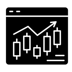 Market Index Chart  Icon Element For Design