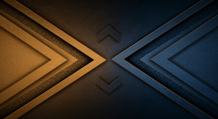 Obraz premium Abstract Gold and Blue Geometric Background