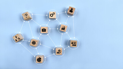 Business strategy networking. Interactions business working groups. Social business connections....