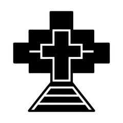 Obraz premium Christianity faith religion symbol cross holy jesus christ icon silhouette