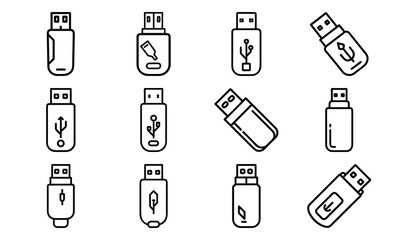 Collection of 24 Minimal Technology Line Icons Featuring Gadgets, Electronics, Devices, Computers, Smartphones, Wearables, and Digital Accessories for Modern Tech Design
