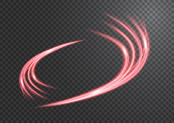 Elegant Red Ringed Light Loop – Light Effect Vector