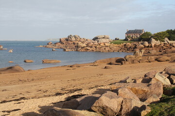 C&ocirc;te de granite rose, Bretagne	