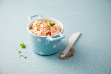 Traditional salmon rillettes