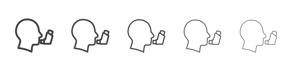 Asthma icon simple illustration collection symbol