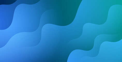 dynamic abstract green liquid color gradient wavy geometric fluid shape background. eps10 vector