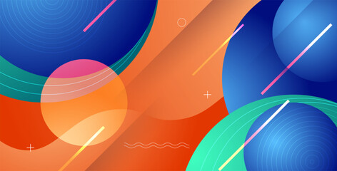abstract background texture design, bright poster, banner yellow background, pink and blue circle stripes and shapes. eps10 vector