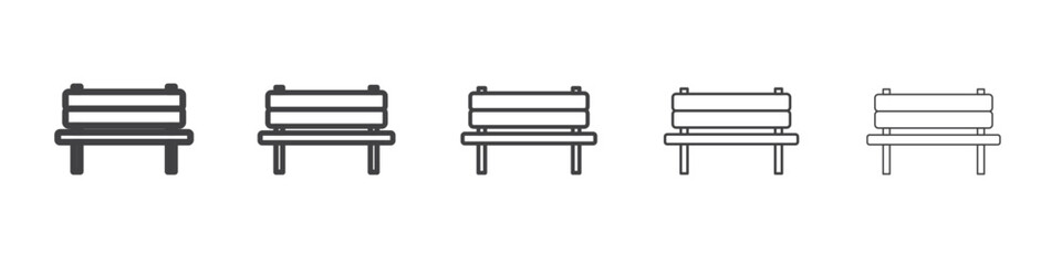Bench icon simple illustration collection symbol