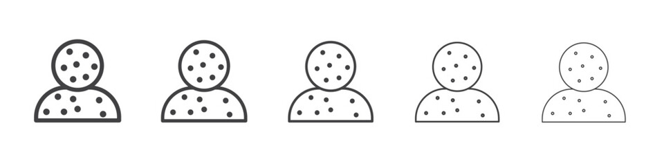 Boy chicken pox icon simple illustration collection symbol