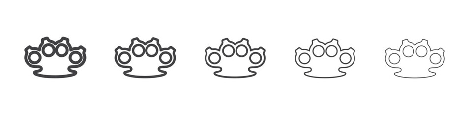 brass knuckles icon simple illustration collection symbol