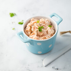 Traditional salmon rillettes