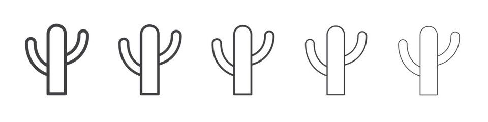 Obraz premium Cactus icon simple illustration collection symbol