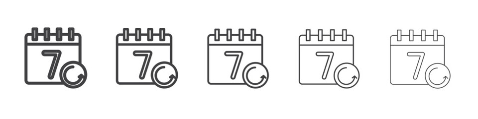 calendar update icon simple illustration collection symbol