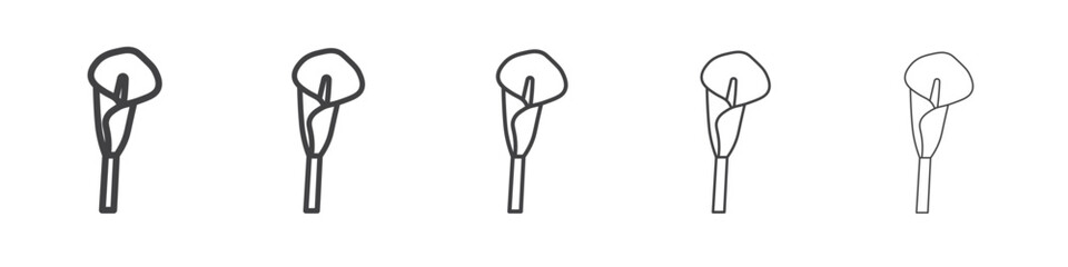 calla icon simple illustration collection symbol